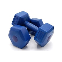 Can Sport Dambıl Seti 4 Kg X 2 Adet 8 Kg Köşeli Mavi Plastik Ağırlık Seti