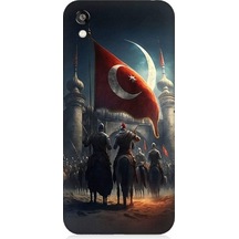 Huawei Honor 8s Uyumlu Tulpar Bayrak Ve Kale Desenli Silikon Kılıf