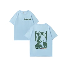 Flood Of Style Rapçi Frank Retro Kısa Kollu Baskı T Shirt Erkek Sokak Hip Hop Okyanus Albumt-shirt Y2k Unise Mavi