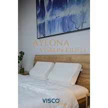 Visco Yastık Aylona Ortopedik Yastık Viskon Kılıflı 55x35x11-7 Cm