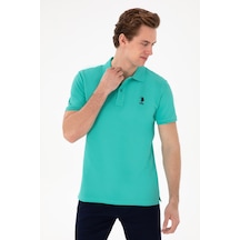U.S. Polo Assn. Erkek Slim Fit Polo Yaka Mint Basic Tişört 50298041-VR090
