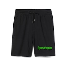 Goosebumps Lettern Erkek Siyah Şort Siyah