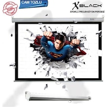 Xblack Xge-180 Kumandalı Motorlu Projeksiyon Perdesi Beyaz - Siyah