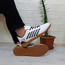 M.p 1351 Beyaz - Siyah Kaymaz Taban Futsal Futbol Ayakkabı 001