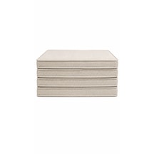 Keten Fitilli 53x46 Cm Sandalye Ölçüsüne Uygundur. 4 Parça Sandalye Koltuk Minder Seti Krem