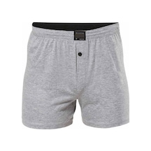 Düğmeli Pamuklu Erkek Penye Boxer Büyük Beden Gri - 1278a Antra Melanj Düğmeli Pamuklu Erkek Penye Boxer Büyük Beden Gri - 1278a Antra Melanj