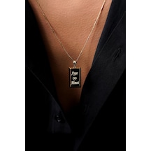 14 Ayar Altın Külçeli Çubuk Zincir Erkek Kolye Pembe Altın