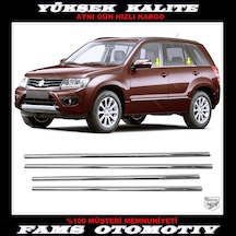 Suzuki Grand Vitara Krom Cam Çıtası 4 Parça 2005-2015 Arası