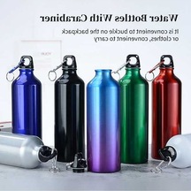 Pazly Karabinalı Taşınabilir Alüminyum Su Şişesi 750 Ml Siyah Siyah