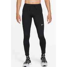 Nike Power Dri-fit Challenger Reflektörlü Tam Buhar Bariyeri Cepli Siyah Erkek Tayt Siyah