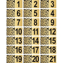 Metal Kapı Masa Dolap Posta Kutusu Numarası 7X14 cm Altın Renk (1…21)