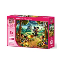 Art Çocuk Sevimli Cadı 100 Parça Puzzle