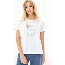 Pubg Alan Baskılı Beyaz Kadın Tshirt