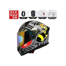 M910 Bee Motosiklet Kaskı Spoiler Mod Güneş Vizörlü Full Face Kask Çok Renkli