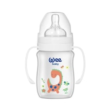 Wee Baby 137 Klasik+ Geniş Ağızlı Kulplu PP Biberon 0-6 Ay Beyaz