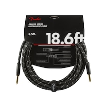 Fender Deluxe Series Instrument Cable Black Tweed - 5.5 Metre Ens