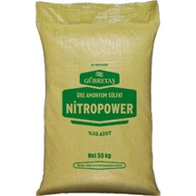 Gübretaş Nitropower Bitki Besini Üre Amonyum Sulfat Demir Suda Çözünür Kükürt %33 Azot Gübresi 50 KG