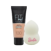 Maybelline New York Fit Me Matte+Poreless Fondöten 130 Buff Beige Sünger
