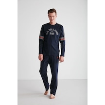 U.S. Polo Assn. U.s. Polo Assn. 18727 Erkek Yuvarlak Yaka Pijama Takımı Lacivert