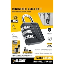 Sgs1335 Şifreli Asma Kilit 32mm Bavul Dolap Kilidi
