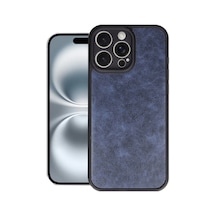 Apple iPhone Uyumlu 16 Pro Max Kılıf Aras Deri Kapak - Lacivert Bz8683140811693