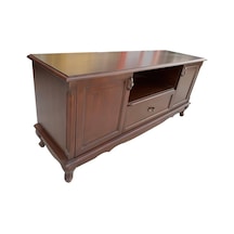 Evimeaksesuar 140 Cm Lükens Ayaklı Tamamı Ahşap Tv Sehpası Ceviz