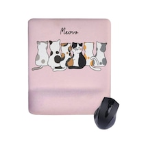Kedi Dikdörtgen Bilek Destekli Mouse Pad Mousepad