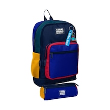 Coral High Okul Sırt Çantası Ve Kalemlik Seti - Lacivert Çizgi Desenli Erkek Çocuk Setygn33222c