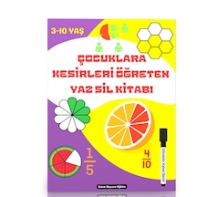 Çocuklara Kesirleri Öğreten Yaz-sil Kitabı