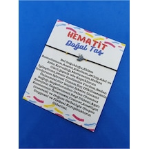 Gümüştel El Sanatları Sertifikalı Hematit Taşı Üçgen Doğal Taş Bileklik Çok Renkli