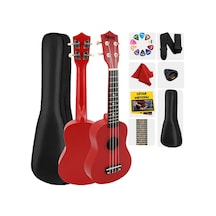 Midex UKX-901RD Kırmızı Soprano Ukulele (Askı Çanta Metod Pena)