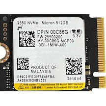 Micron 2550 512gb 22x30 M.2 Nvme SSD