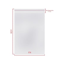 30X30+5 Cm. 30X35 25 Adet Şeffaf Bantlı Yapışkanlı Jelatin Poşe
