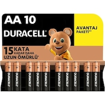Duracell Basic Alkalin Aa Kalem Piller, 1,5 V Lr6/mn1500, 10 Lu
