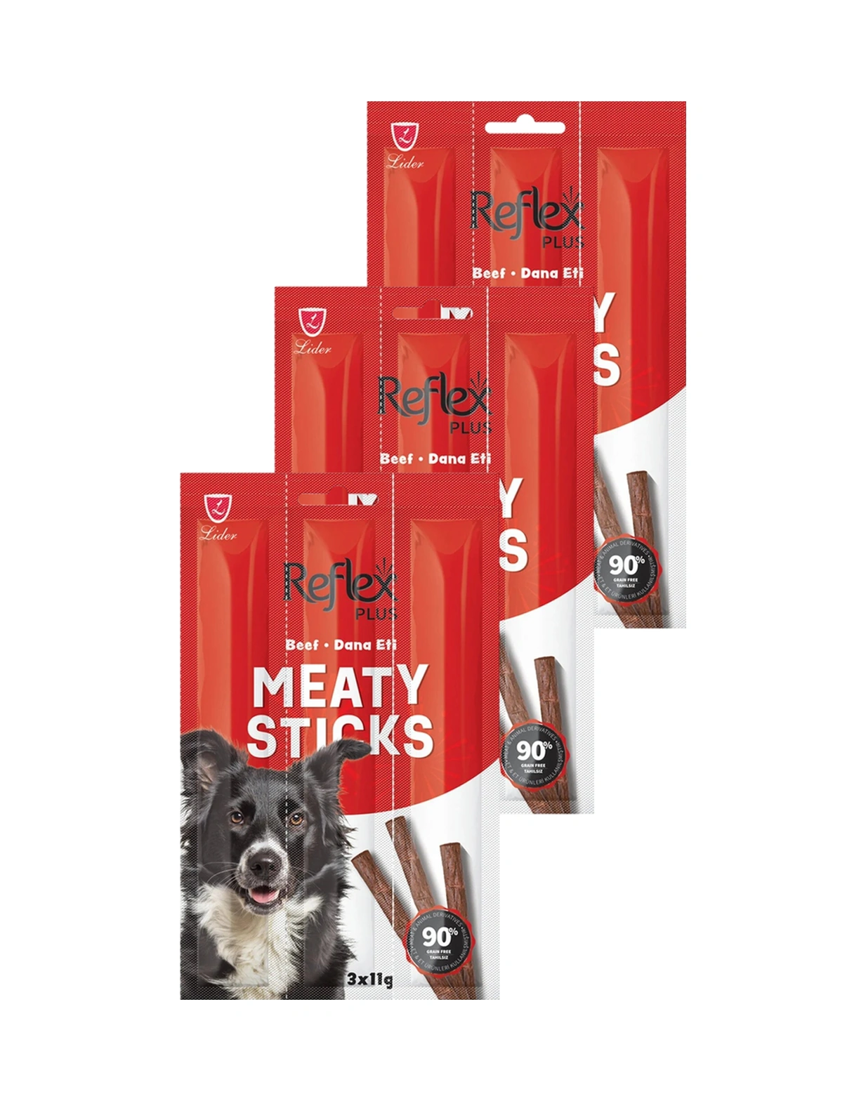 Meaty Sticks Dana Etli Köpek Ödül Çubuğu 3x11gr Üçlü Paket
