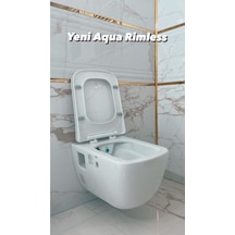 Aqua Kanalsız Asma Klozet+ Yavaş Kapanır Kapak