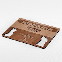 Kişiye Özel Mesleki veteriner Hekim Ahşap Kartvizit (Model 1-7) 5