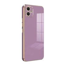 Mey İthalat Samsung Uyumlu Galaxy A05 Kılıf Volet Silikon - Mor