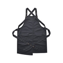 Stilist Önlük Ayarlanabilir Unisex Ayakkabıcı Üniformaları Cepler İle Kadın Güzellik Uzmanları İçin Sanat Önlük Önlükleri İş Kıyafetleri İçin-siyah