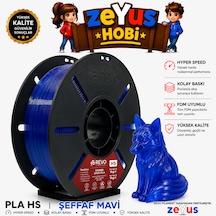 Generic Pla Hs Hyper Speed Filament Şeffaf Mavi 1.75 Mm 1000 Gr