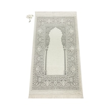 Mihraplı Şönil Lüks Seccade Krem