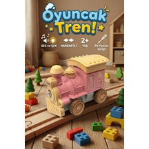 Bas Bırak Hareketli Oyuncak Tren - Sesli Işıklı Eğitici Lokomotif Çocuk Oyuncağı 2 Yaş+