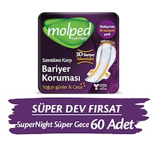 Molped Süpernight Hijyenik Ped Süper Gece Süper Avantaj Paketi 60 Adet