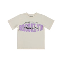 Civil Boys Brooklyn Baskılı 6-9 Yaş Tişört - Ekru