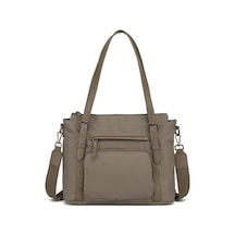 Smart Bags Twill Dimi Kumaş Kadın Omuz Çantası 3329 Kahve