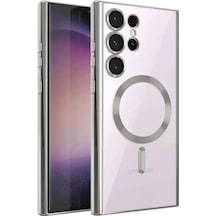 Newface Samsung Galaxy S23 Ultra Kılıf Kross Magneticsafe Kapak - Gümüş