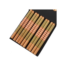 Green Circle 5 Pairs El Yapımı Doğal Bambu Ahşap Çubuklarını Sağlıklı Çin Karbonizasyon Çubuklarını Yeniden Kullanılabilir Suşi Gıda Sopa Sofra Seti Diğer