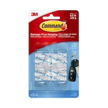 Command 17006 Clr Haken S 6 Kanca + 8 Şerit Şeffaf Çok Renkli