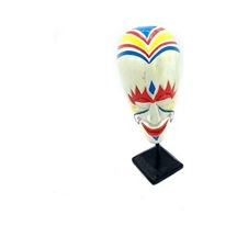 Stantlı Beyaz Mask Totem El Yapımı 30 Cm