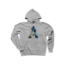 Avatar The Way Of Water Siluet Gri Kapşonlu Sweat Gri